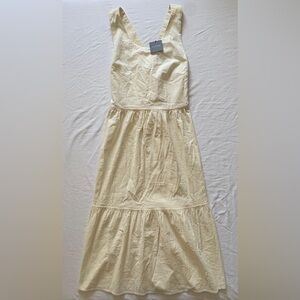 NWT-Tahari Strapless Cream Midi Dress